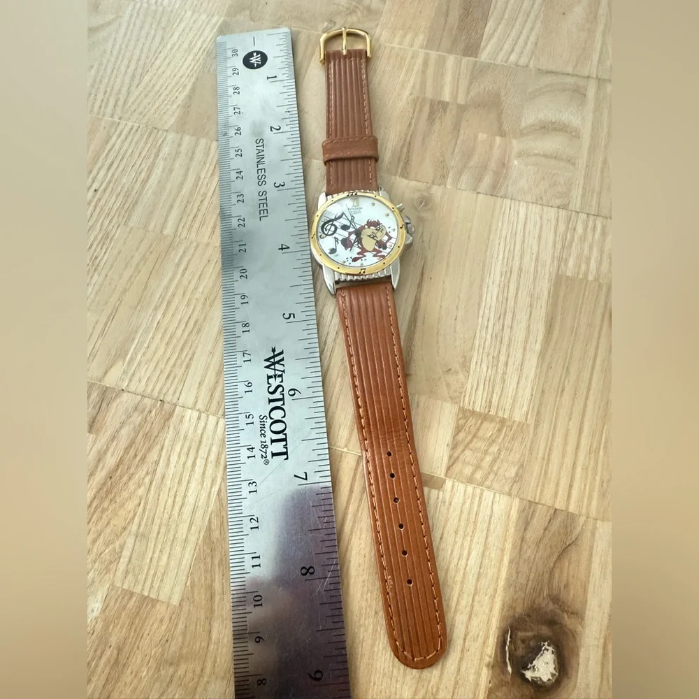 Vintage 90s Armitron Warner bros looney tunes taz musical watch NEW BATTERY